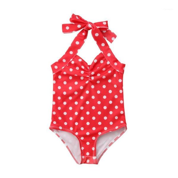 

fashion summer born baby girls polka dot swimsuit kids swimwear swimming bikini one piece 0-3t rompers, Blue