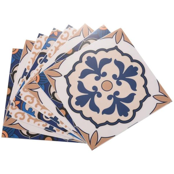 

wall stickers 10pcs moroccan style tile waterproof bathroom art decor,6x6 inch