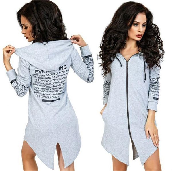 

women's jackets back letter print jacket long sleeve zipper fork grab velvet hoodie, Black;brown