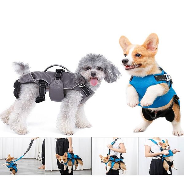 

dog collars & leashes multifunctional pet backpack chest back cover comfortable breathable leash strap outdoor walking bag