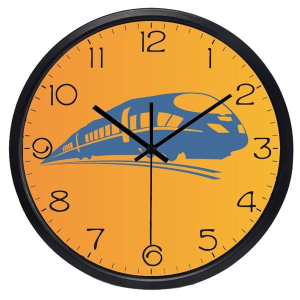 

wall clocks high-speed rail train clock sweep brand silent pretty glass