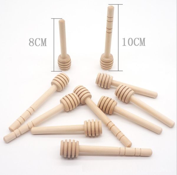 8 cm 10 cm Bastoncino per miele in legno Mestolo Cucchiai in legno Agitatore Ecologico Hone y Dippers confezionati singolarmente