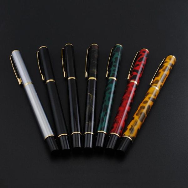 

baoer leopard pattern gilding fountain pen gold arrow clip medium nib durable metal gift office school students supplies h6260 pens