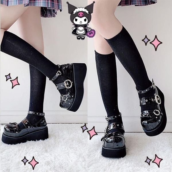 

dress shoes women lolita kawaii loli devilian little bat style bowknot demon dark goth punk platform cosplay lolishoes high heel, Black