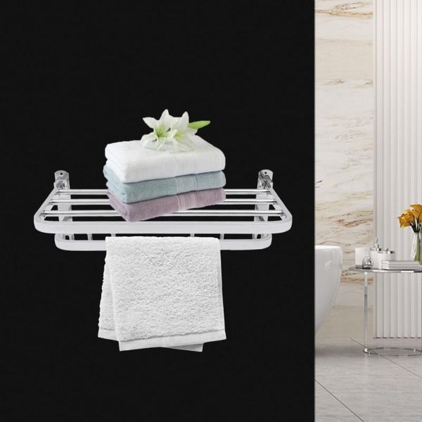 

1pc 50cm foldable storage rack self-adhesive baskets wall-mounted towel racks
