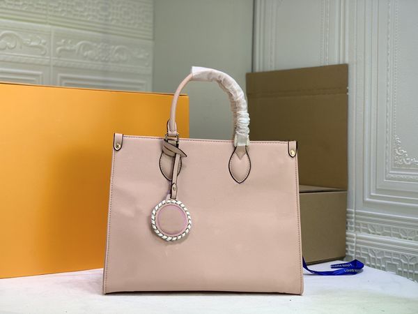 ONTHEGO Leopar Baskı PM Ss21 Avatar MM GM Çantası Mini Tote Kabartmalı Monogramlar Deri Bayan Tasarımcı Vahşi Kalp Çanta Çapraz Gövde kolu Taşıma Çantası Cüzdanlar