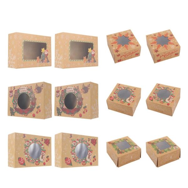 

gift wrap 12pcs xmas dessert packing boxes baking food cupcake