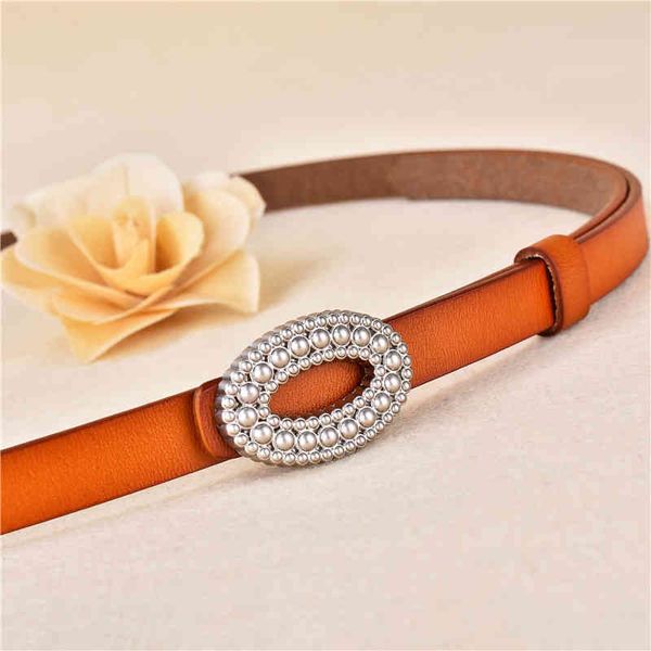 

waistbands belts women's 2022 ins fashion decoration with dress belt korean simple cowhide thin, Black;brown