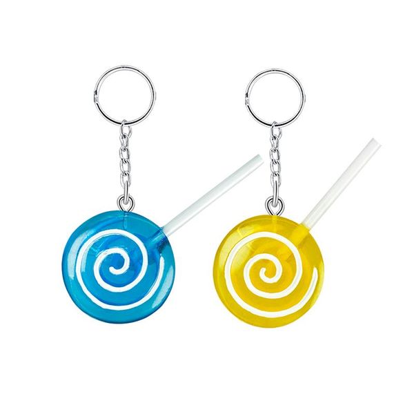 

keychains diy resin food series pendant simulation japanese sweet lollipop key ring accessories bag hanging gift, Silver