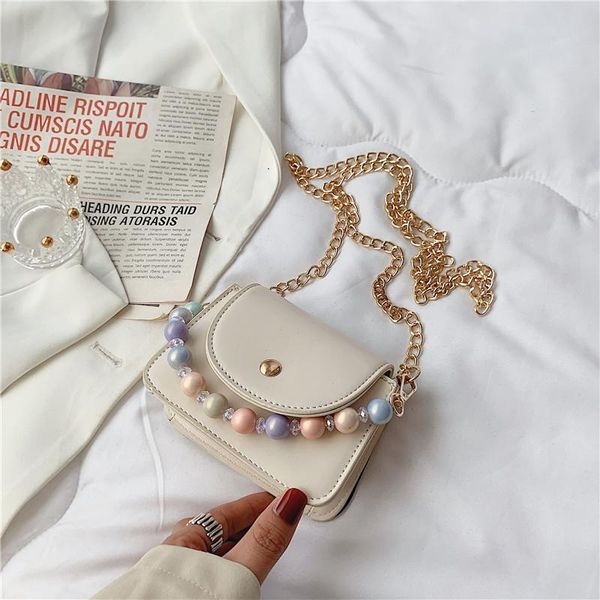 

evening bags high-quality leather chain small bag 2021 summer trendy fashion lady pearl one-shoulder messenger mini square