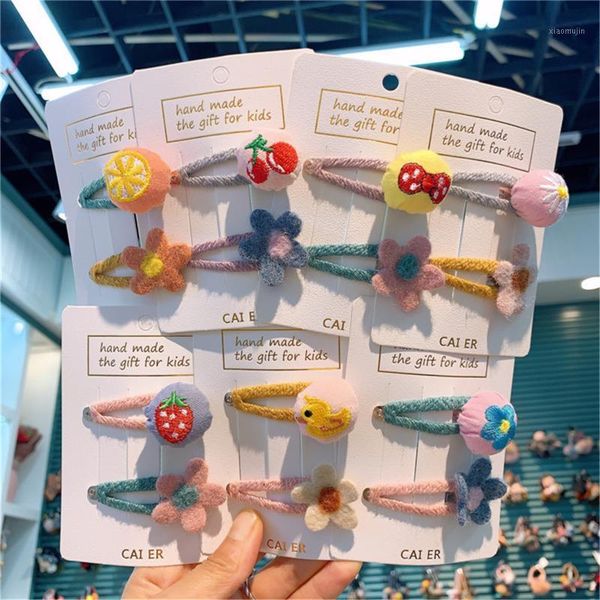 

hair accessories korea design handmade cute clip for children lovely flower hairpin side bangs barrettes kids fashion, Slivery;white