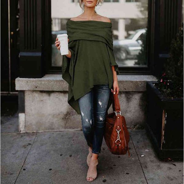 

shawl poncho womens scarf fashionable women's solid colour strapless pullover loose cape with irregular hem christmas gift mkzz, Black