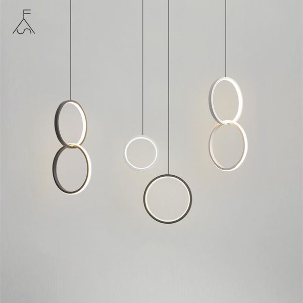 

pendant lamps ring light minimalist /creative /personality bedroom bedside led lights long line hanging lamp room decor
