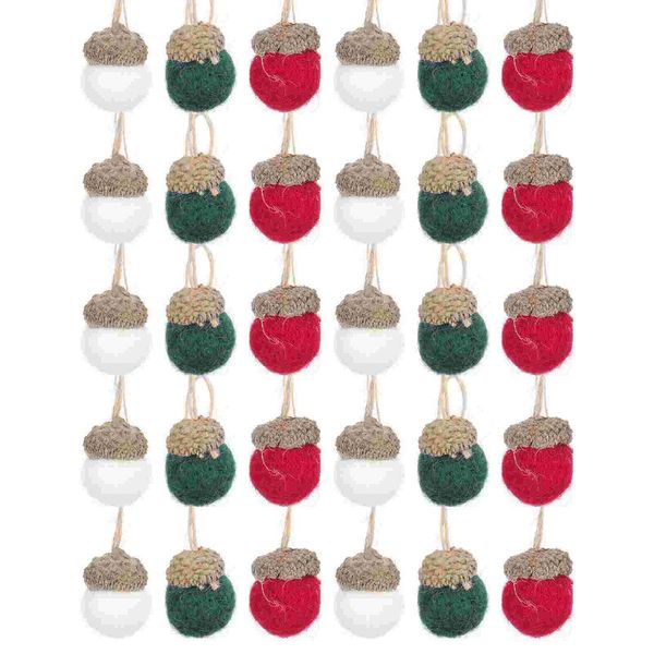 

christmas decorations 30pcs delicate imitation acorn balls pendants for home