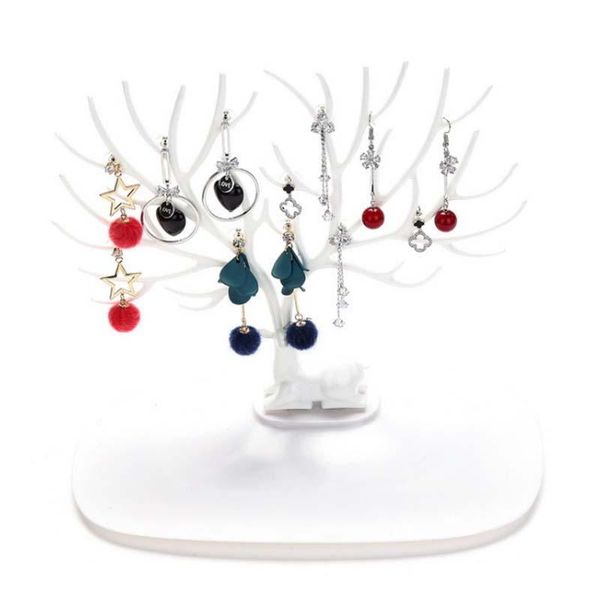 

jewelry pouches, bags style little deer earrings necklace ring pendant bracelet display stand tray tree storage racks organizer holder, Pink;blue