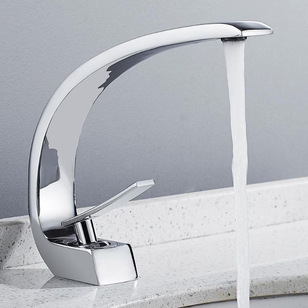 

basin faucets modern bathroom mixer tap brass washbasin faucet single handle hole elegant &cold water sink