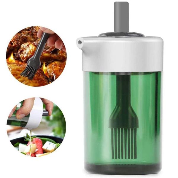 

tools & accessories 150ml portable kitchen cooking barbecue resin oil dispenser bottle with silicone brush