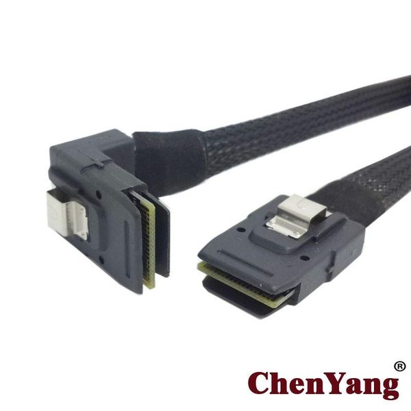 

video cables & connectors chenyang 36pin angled 90d to sff 8087 mini sas 4i 36 p cable 1m