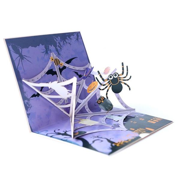 

greeting cards horror spiders 3d halloween card with envelope trick or treat