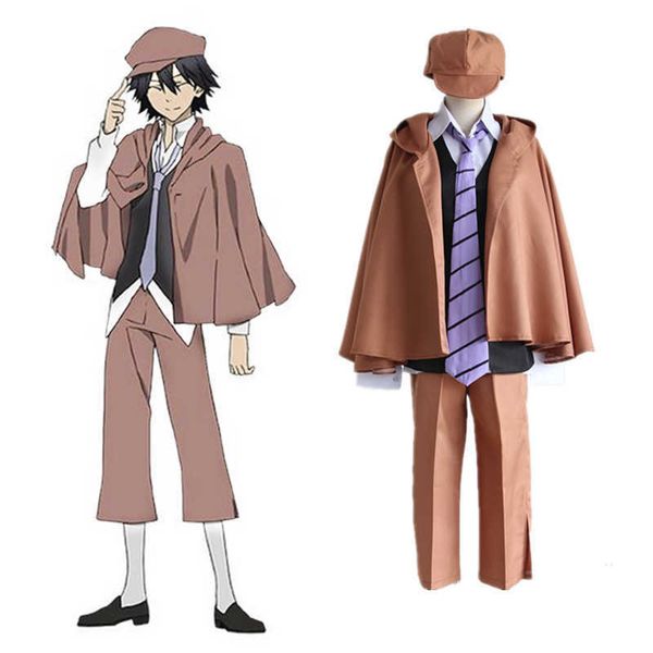 Anime Bungo Stray Dogs Costumi Cosplay Ranpo Edogawa Costume Cosplay Detective Uniformi Halloween Party Game Bungou Stray Dogs Y0903