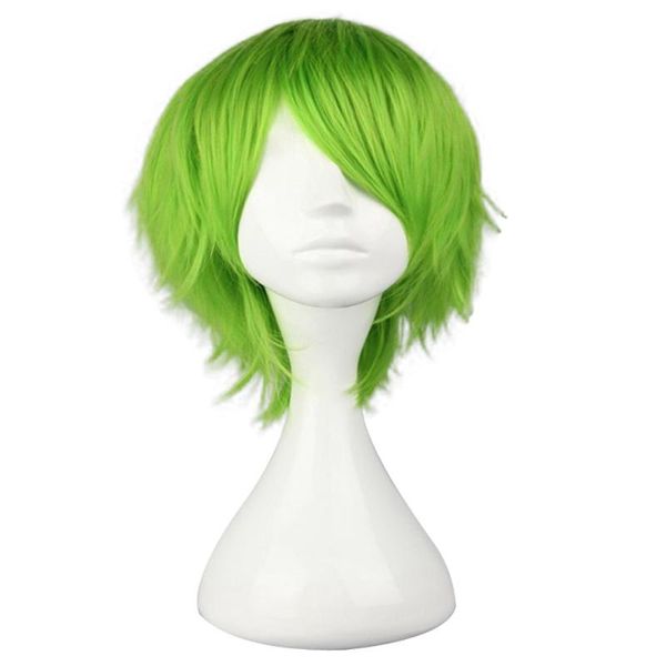 

synthetic wigs hairjoy hair loveless kaidou kio light green cosplay wig, Black