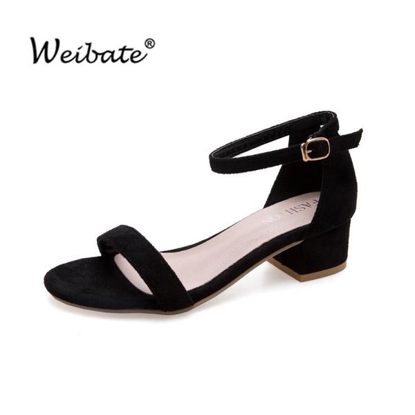 

summer open-toed sandals women's high heels and shoes buckle strap fashion heel, Black