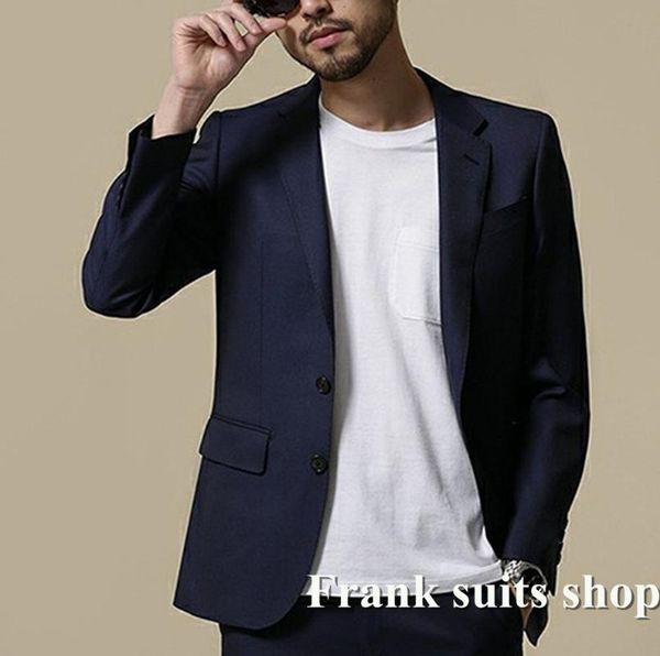 

ly design 2-pieces men blazer suit set man male navy tuxedo slim fit formal suits for wedding party (jacket+pants) men's & blazers, White;black