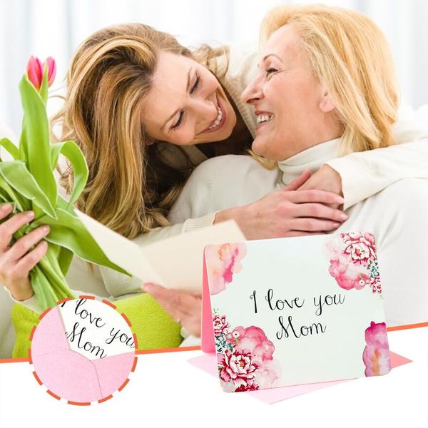 

mother's day birthday card creative party wishes message carnation pattern gif greeting cards