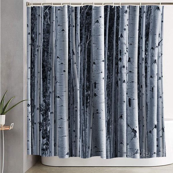 

shower curtains a forest of white birch trees curtain bathroom decor birthday gift for girl mom