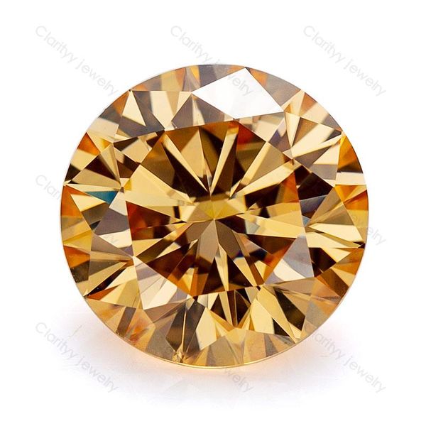 

other dark champagne color vvs1 brilliant round loose moissanite gemstones