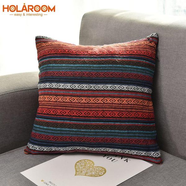 

cushion/decorative pillow stripe pattern case bohemia cushion cover polyester cotton for sofa car living room decorative throw pillows