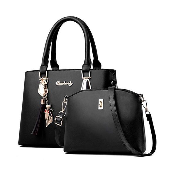 

evening bags women set pu leather large capacity designer bag for ladies shoulder messenger tassel handbag
