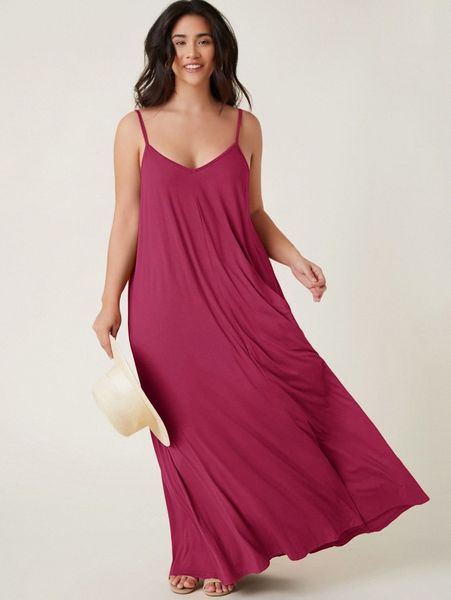 

plus solid cami dress z3sn#, Black