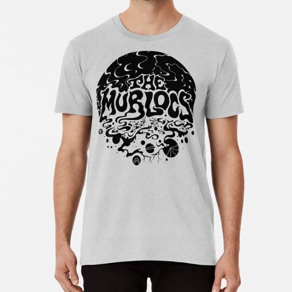 

men's t-shirts the murlocs black logo t shirt acid trip music rock grunge garage king gizard, White;black