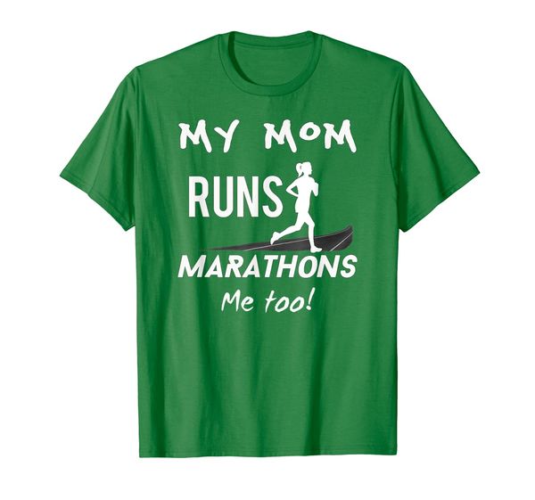 

Son Daughter Marathon Running T Shirt - Mom Runs, Me Too!, Mainly pictures