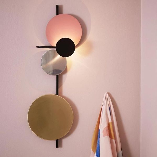 

wall lamp postmodern retro style creative nordic led postgraduate light black golden