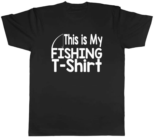 

this is my fishing t-shirt mens t-shirt tee, White;black