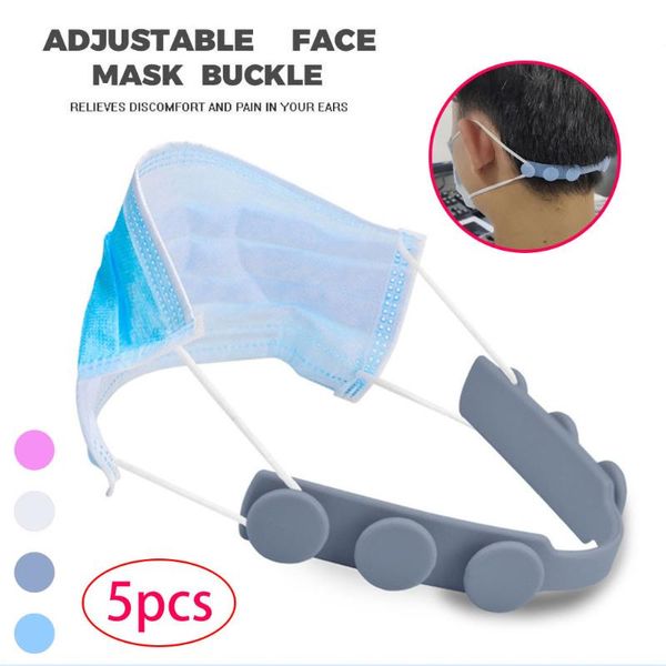 

5pcs mask holder third gear adjustable anti-slip ear grips extension hook face masks buckle home accessories hooks & rails