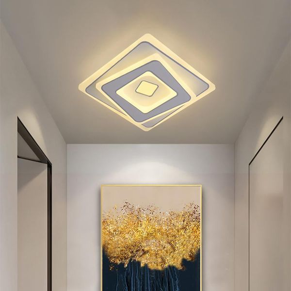 

creative decorative led ceiling lights fixture round surface mounted post modern lamp balcony aisle living room kitchen