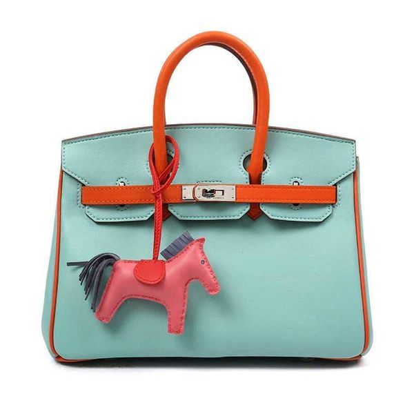 

mini sheepskin tassel pony package women's car key chain bag leather pendant