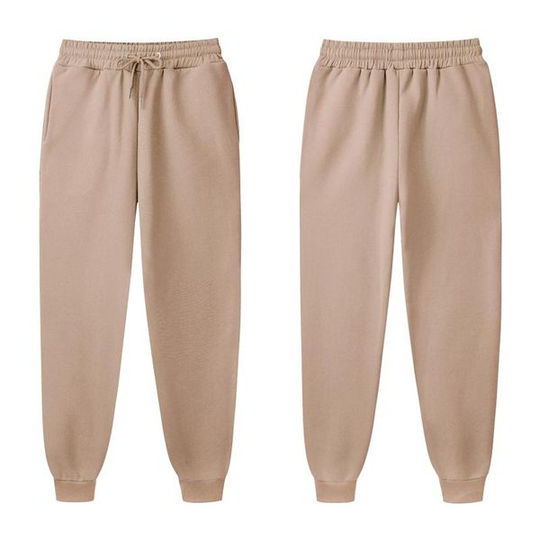 

men's pants 2021 autumn winter joggers brand solid color casual men trousers fashion sweatpants, Black