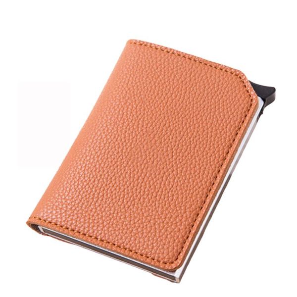 

wallets bycobecy bank card men holders business id case fashion automatic rfid holder aluminium, Red;black