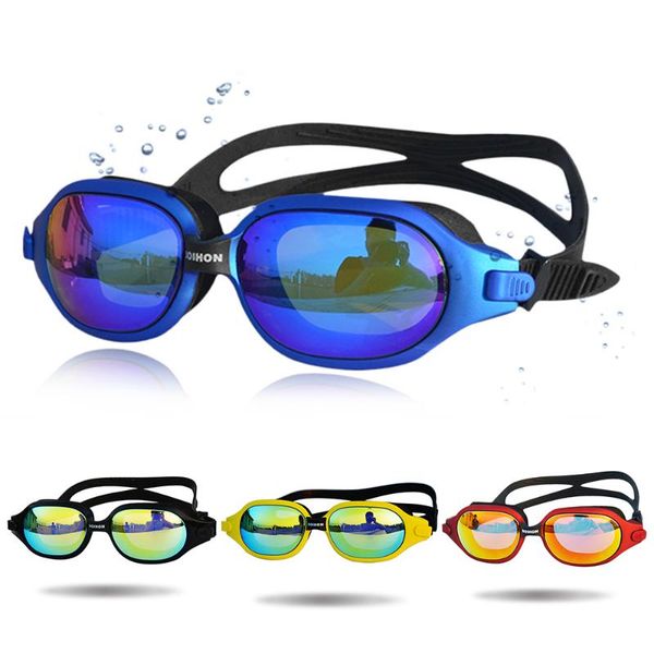 

goggles swimming goggle anti fog shatterproof uv protection adjustable glass water with case silica gel large frame