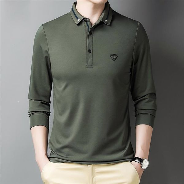 

autumn business urban shirt men polos brand slim long sleeve male, White;black