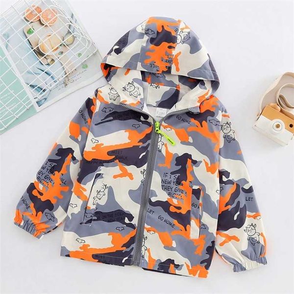 

croal cherie camouflage windbreaker teenager kids jacket for boys spring children clothes breathable coat girl 211011, Blue;gray