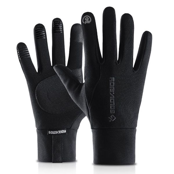 

cycling gloves winter touch screen motocros thermal windproof glove ski camping hiking bicycle bike motorcycle sport, Black