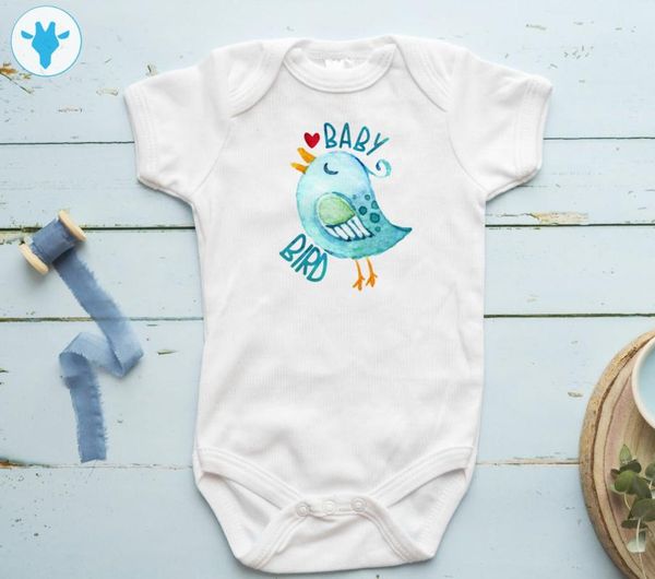 

rompers baby girl clothes bird bodysuit boho cute born shower gift boy, Blue