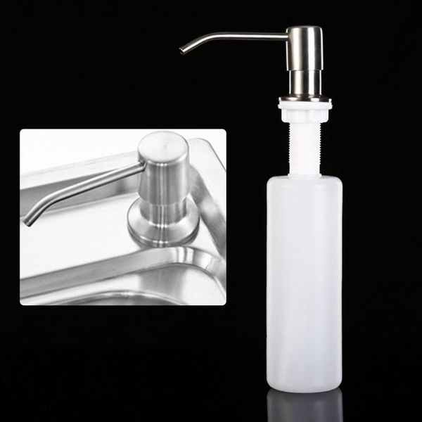 

liquid soap dispenser stainless steel built in 10.14 oz detergent