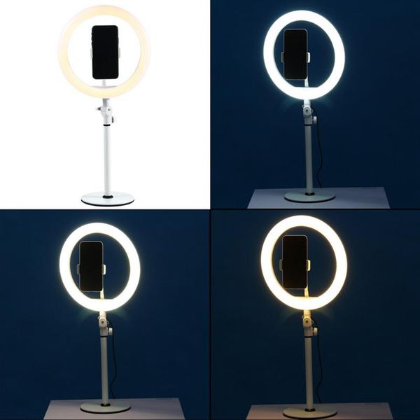 

compact mirrors 10" led ring makeup mirror light fill dimmable lamp studio po phone video live pography selfie with usb cable