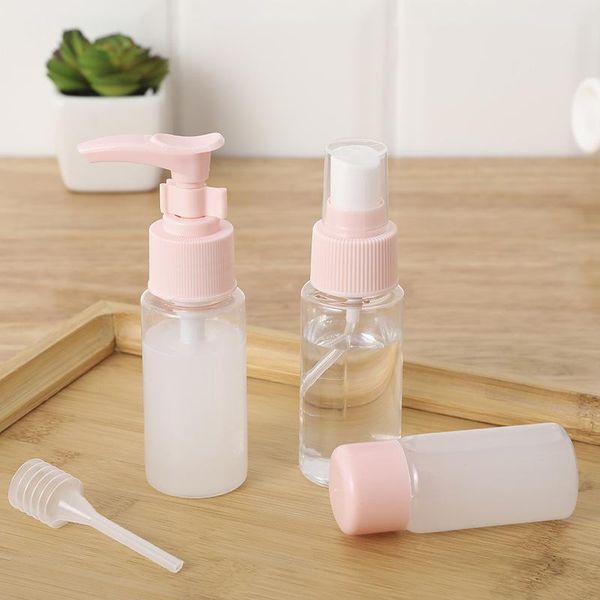 

storage bottles & jars 1 set empty bottle portable cosmetic dispenser spray pressed pump container for travel hjl2021